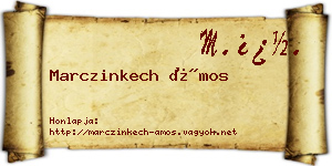 Marczinkech Ámos névjegykártya